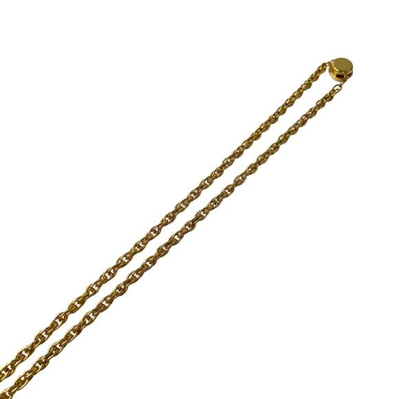 CHANEL Vintage Gold Logo Necklace